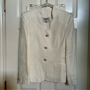 Kasper for ASL Cream Suit